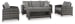Oasis Court - Gray - Sofa, Chairs, Table Set (Set of 4)