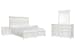 Juniper Hill - California King Panel Storage Bed, 2 Nightstands And Double Drawer Dresser With Landscape Mirror - Whisper White