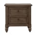 Americana Farmhouse - 2 Drawer Nightstand With Charging Station - Dusty Taupe