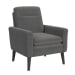 Hawk - Accent Arm Chair With Memory Foam - Boucle Gray & Espresso