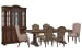 Durango - Extendable Trestle Dining Table With 4 Upholstered Side Chairs, 2 Host Chairs, Buffet And Hutch - Willadeene Brown / Gray