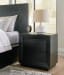 Londer - Black - Two Drawer Night Stand