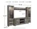 Wynnlow - 4 Pc. - Entertainment Center - 63" TV Stand - Gray