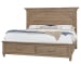 Vista - King Mansion Foot Storage Bed - Natural Oak