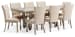 Chevanna - Platinum - 9 Pc. - Dining Room Table, 8 Side Chairs