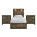 Bailey - Twin Bookcase Panel 3 Piece Bedroom Set - Walnut