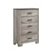 Millers Cove - Twin 5 Piece Bedroom Set - Distressed Gray