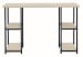 Waylowe - Natural / Black - Home Office Desk - Double-Shelf Pedestal