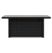 Beachcroft - Black / Light Gray - Rectangular Fire Pit Table