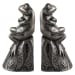 Daydreaming Bird - Frogs Aged Silver Bookends (Set of 2)