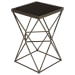 Uberto - Caged Frame Accent Table - Black