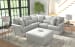 Titan - 2 Piece Sectional With Comfort Coil Seating, 45" Cocktail Ottoman And 8 Accent Pillows Included - Moonstruck