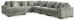 Lindyn - Fog - 6-Piece Sectional With Laf Corner Chaise