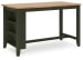 Gesthaven - 5 Pc. - Rectangular Dining Room Counter Table, 4  Barstools - Natural / Green
