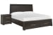 Tauren - California King Panel Storage Bed With Nightstand - Coffee Bean