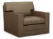 Couture Leather - Braxton Leather Swivel Chair - Dark Brown