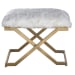 Farran - Fur Small Bench - White