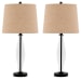 Travisburg - Clear / Black - Glass Table Lamp (Set of 2)