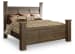Juararo - King Poster Bed - Dark Brown