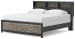 Broachmyn - King Lighted Bookcase Panel Bed - Black / Gray