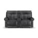Alexander - Power Reclining Loveseat With Console, Power Headrest & Lumbar - Weathered Stone Gray