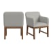 Glinda - Upholstered Fabric Dining Chair (Set of 2) - Brown / Light Gray
