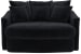 Matty - Round Accent Cuddle Chaise - Ebony