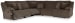 Top Tier - Chocolate - 5-Piece Reclining Sectional