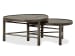 Hadleigh - Shaped Nesting Cocktail Table With 2 Accent End Tables And Demilune Sofa Table - Coffee Bean