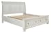 Robbinsdale - Antique White - California King Sleigh Bed With 2 Storage Drawers