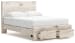 Lawroy - Light Natural - Queen Panel Bed With Storage Footboard