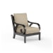 Monterey - Club Chair, With Self Welt - Linen Stone / Black