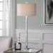 Fiona - Ribbed Glass Lamp - Mercury