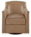 Bradney - Tumbleweed - Swivel Accent Chair - Leather Match