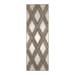 Tahira - Geometric Argyle Pattern Wall Mirror - Light Brown