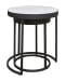 Windron - Black / White - Nesting End Tables (Set of 2)