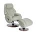 Marjon - Pedestal Recliner/Ottoman - Dark Gray