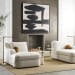 Pier - Travertine Accent Table - Beige