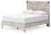 Shawburn - Whitewash - Queen Platform Bed With Crossbuck Panel Headboard