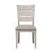 Farmhouse Reimagined - Ladder Back Upholstered Side Chair - White