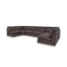 Thurlow - U Shaped Modular Armless Sectional  -  Espresso Brown