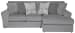 Glacier - 2 Piece Sofa Chaise (LSF Loveseat / RSF Chaise) - Shark