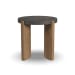 Eclipse - Round End Table - Light Brown / Dark Gray