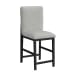 Portland - Square Back Fabric Barstool (Set of 2) - Gray / Black