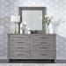 Modern Farmhouse - 5 Piece Bedroom Set (California King Platform Bed, Dresser & Mirror, Chest, Nightstand) - Gray
