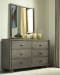 Arnett - Gray - 6 Pc. - Dresser, Mirror, King Bookcase Bed, 2 Nightstands