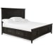 Westley Falls - Complete King Panel Bed With Storage Rails - Graphite