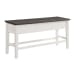 Kayla - Two Tone 6 Piece Counter Height Dining Set, Table, Four Chairs & Bench - Gray / White