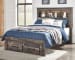 Drystan - Full Bookcase Bed With 2 Storage Drawers - Brown / Beige