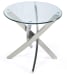 Zila - Round End Table -  Brushed Nickel